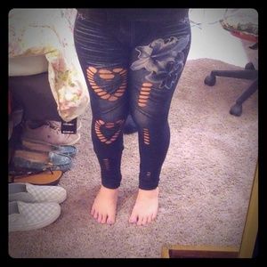 Warm faux jeggings